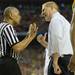 Michigan head coach John Beilein argues with the referee during the last minutes of play against Louisville in national championship at the Georgia Dome in Atlanta on Monday, April 8, 2013. Melanie Maxwell I AnnArbor.com